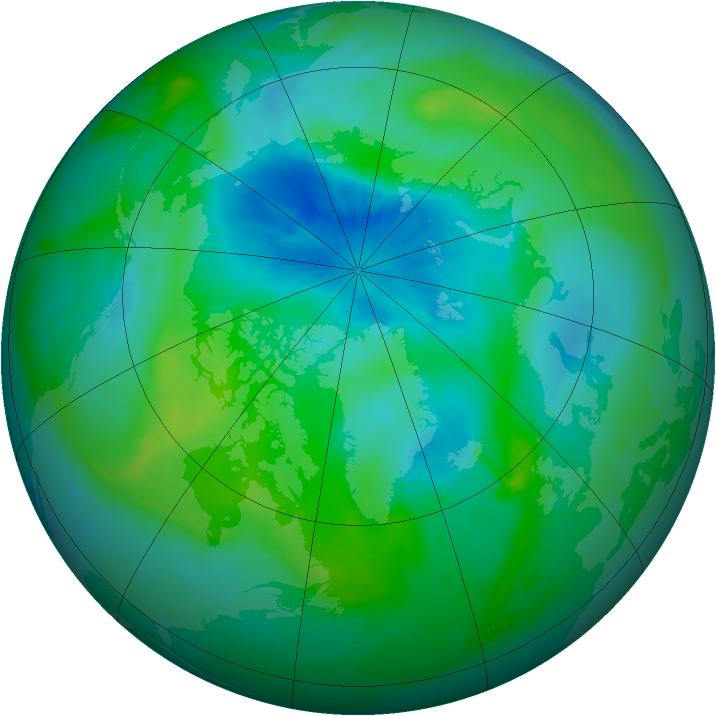 Arctic ozone map for 05 September 2014